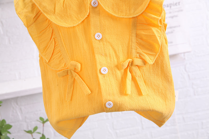 Girls Yellow Top with Shorts