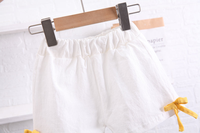 Girls Yellow Top with Shorts