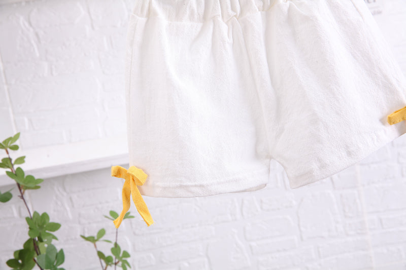 Girls Yellow Top with Shorts