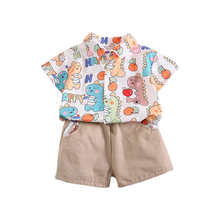 Boys Printed Shirt with Shorts