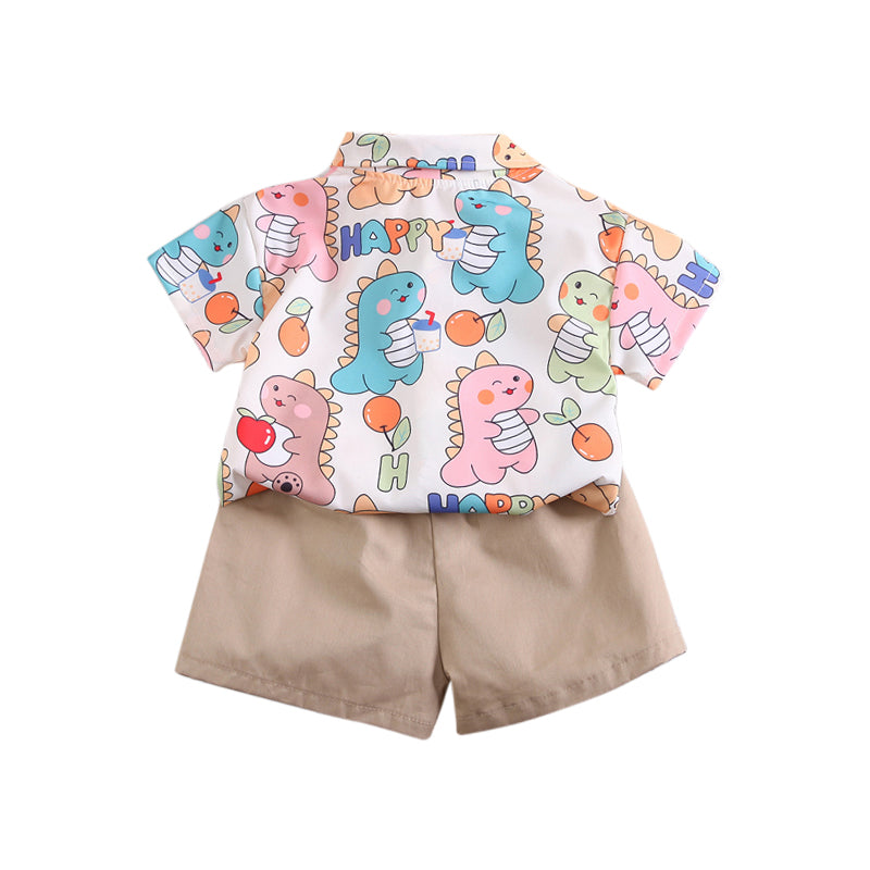 Boys Printed Shirt with Shorts