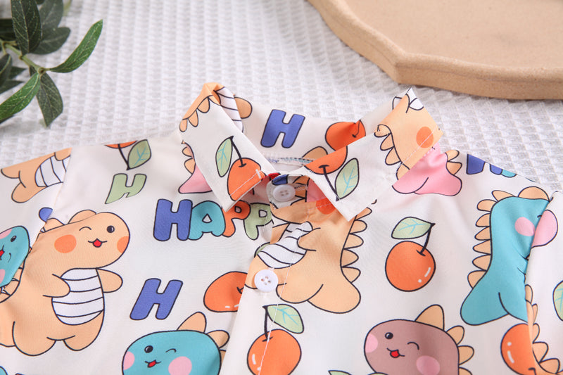 Boys Printed Shirt with Shorts