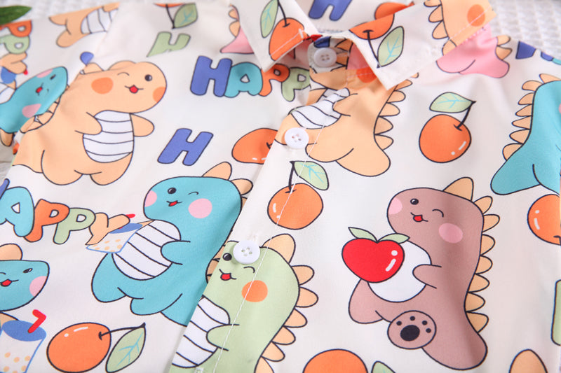 Boys Printed Shirt with Shorts