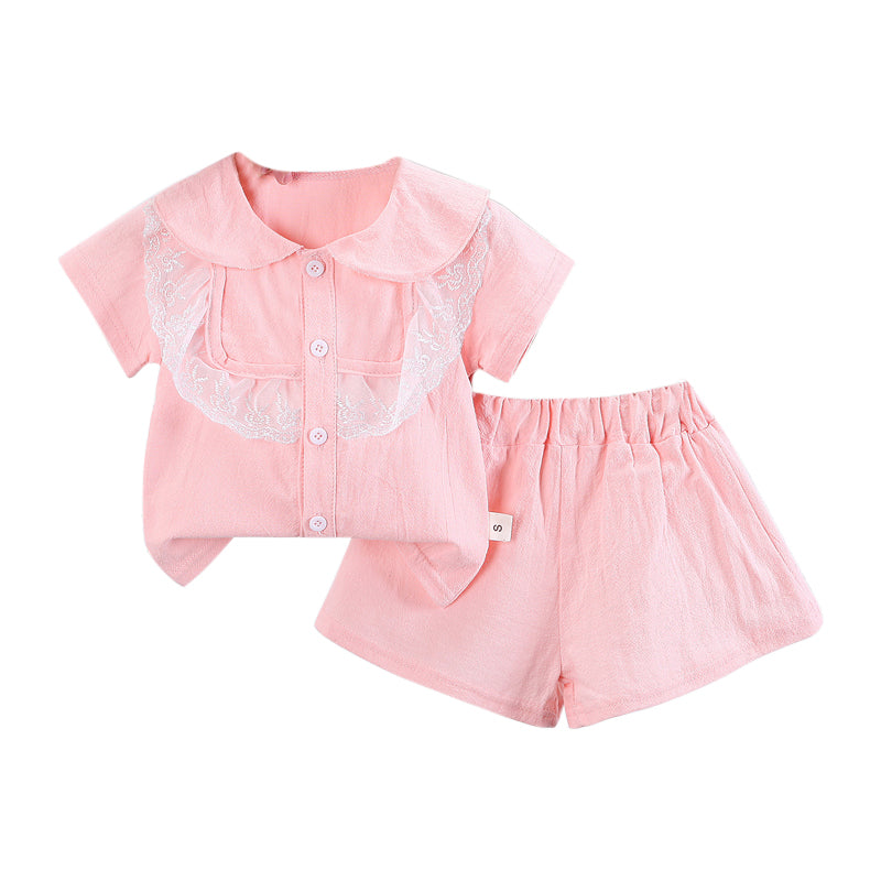 Girls Pink Top with Shorts