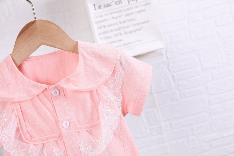 Girls Pink Top with Shorts
