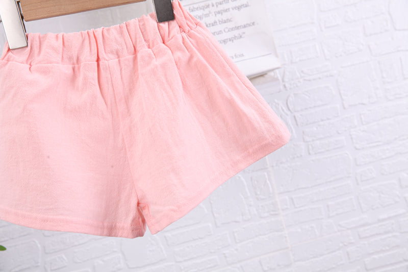 Girls Pink Top with Shorts