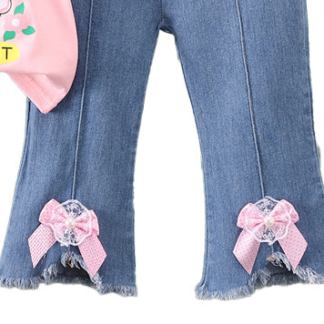 Girls Printed Top with Trousers