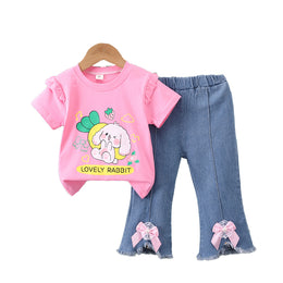 Girls Printed Top with Trousers