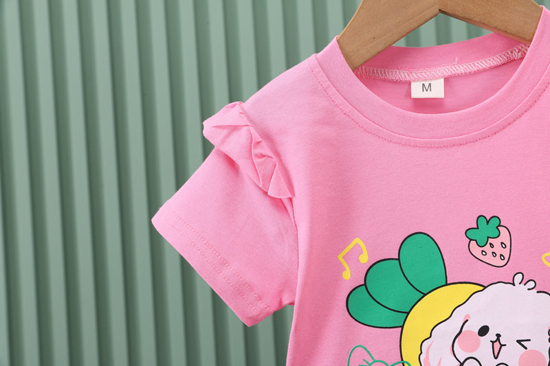 Girls Printed Top with Trousers