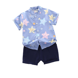 Boys Printed Shirt with Shorts