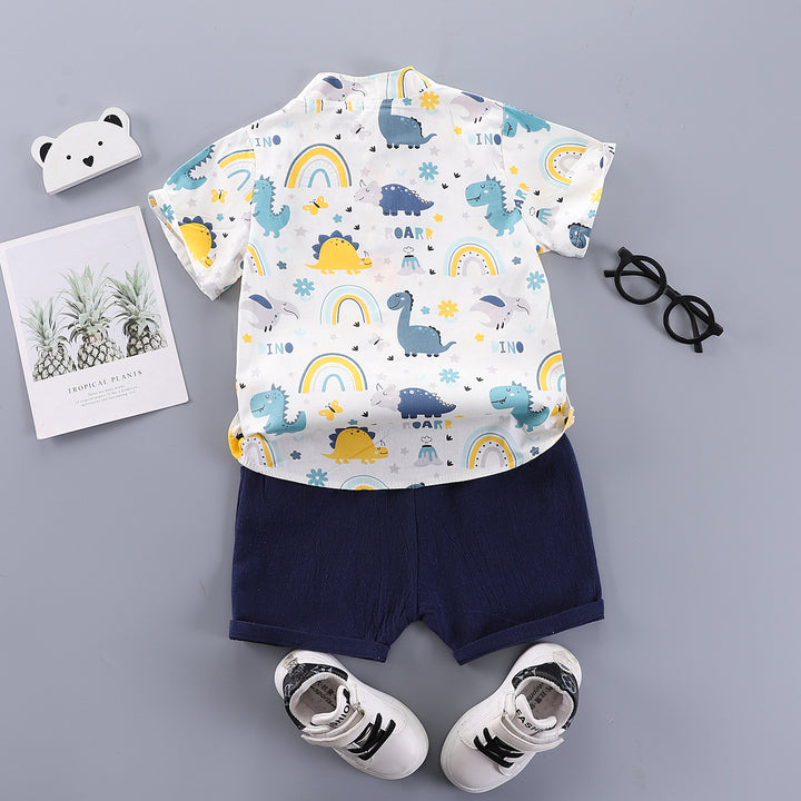 Infant Boys Printed Shirt with Shorts