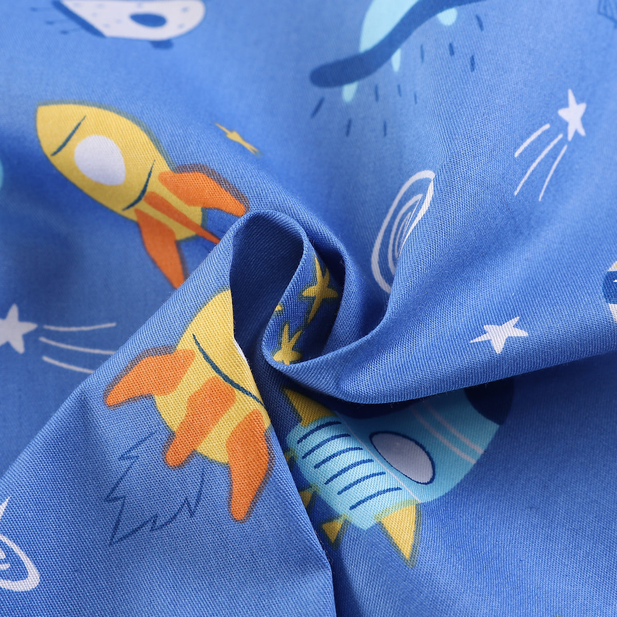 Boys Blue Graphic Printed Shirt with Shorts