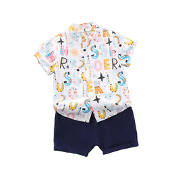 Infant Boys Printed Shirt with Shorts