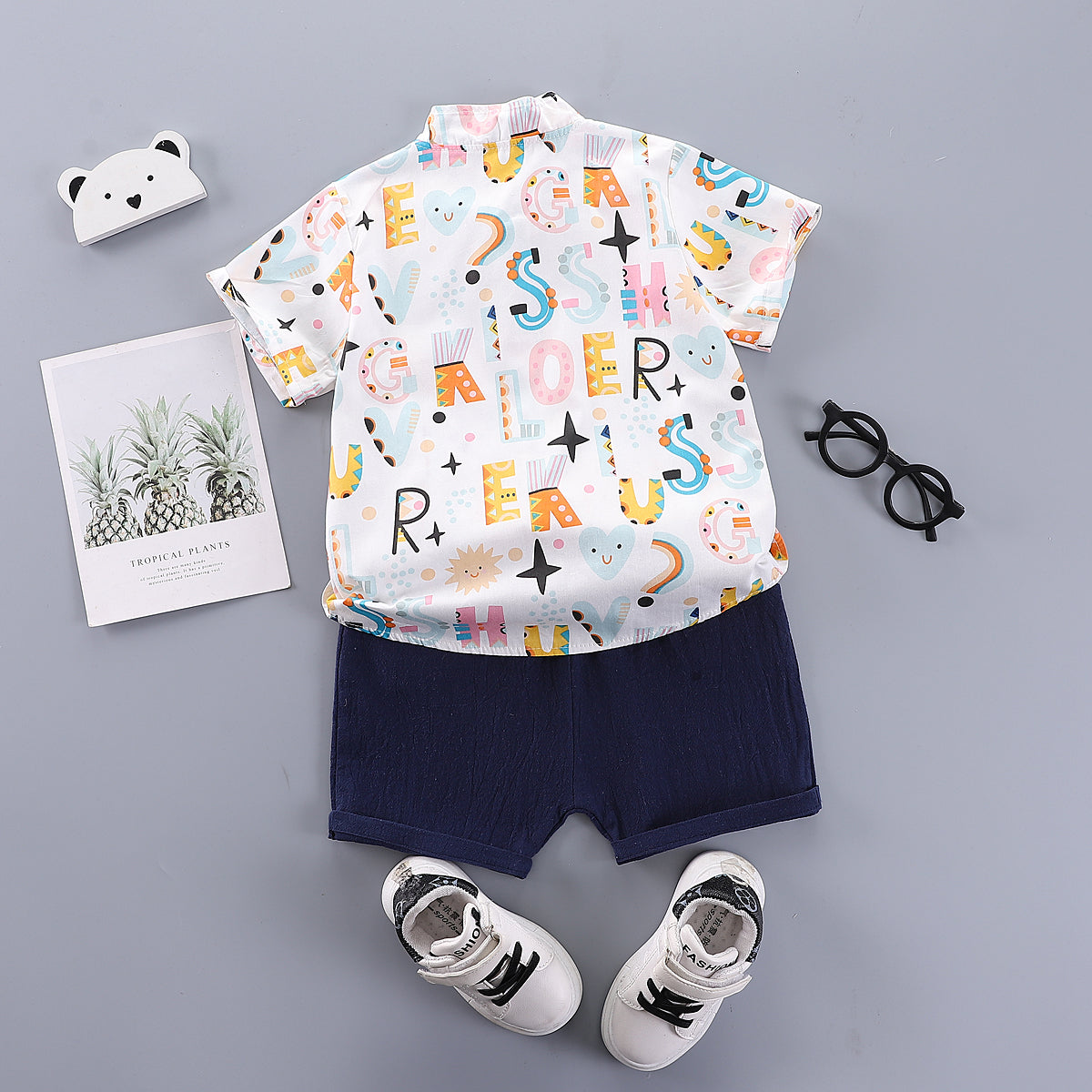 Infant Boys Printed Shirt with Shorts