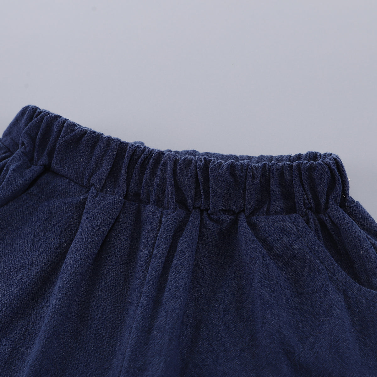 Boys Navy Blue & Pink Conversational Printed Shirt with Shorts