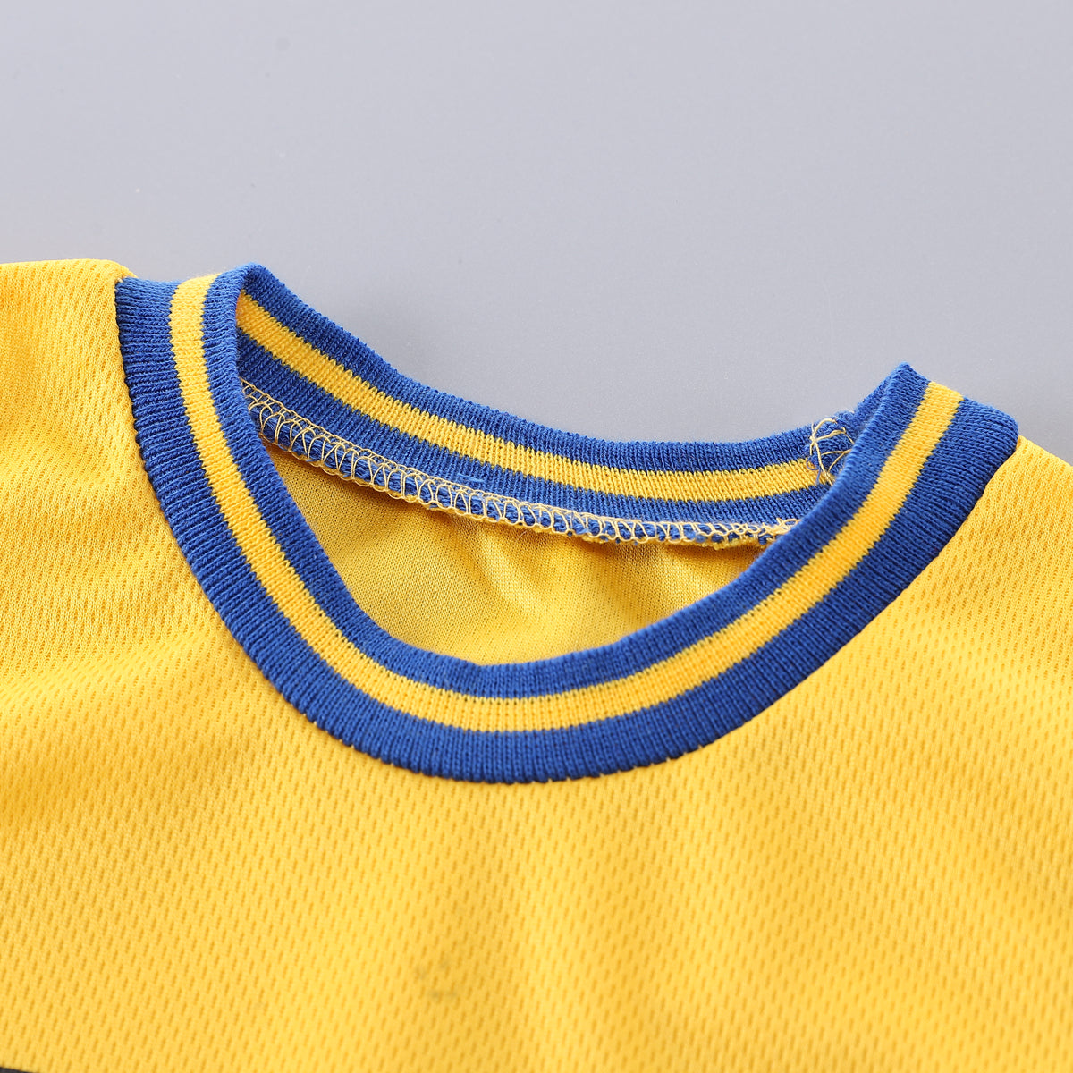 Boys Yellow & Blue Printed T-shirt with Shorts