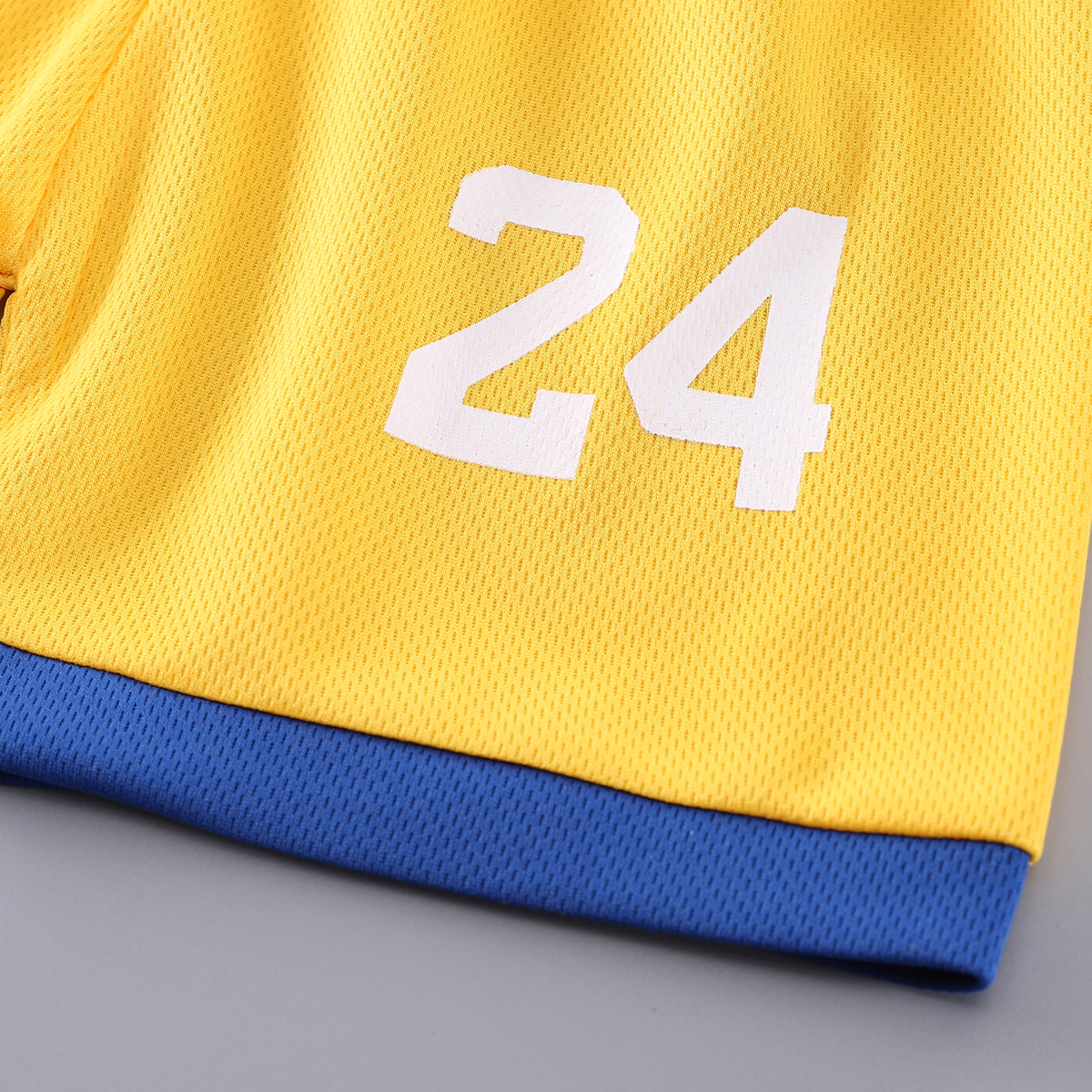 Boys Yellow & Blue Printed T-shirt with Shorts
