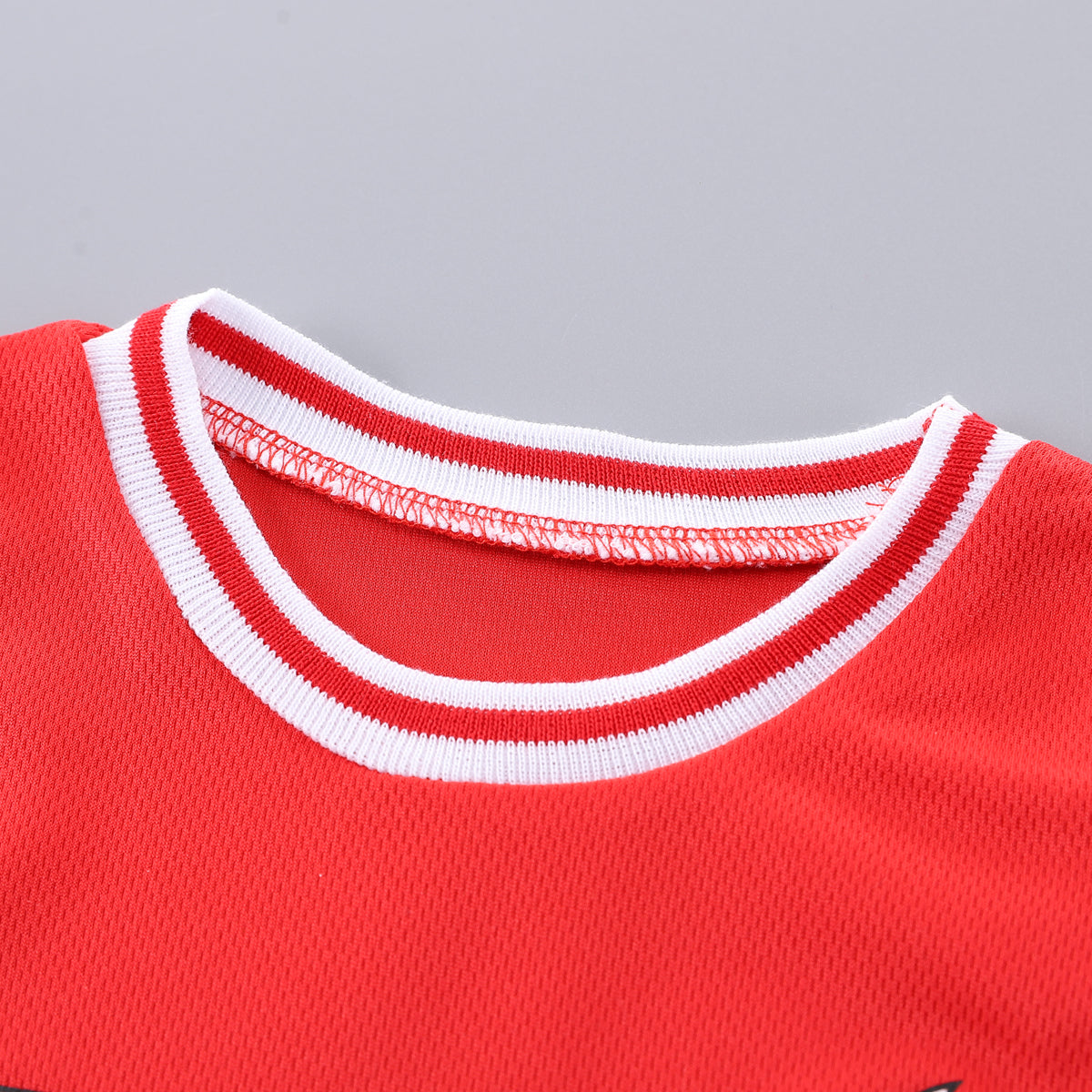 Boys Red & White Printed T-shirt with Shorts