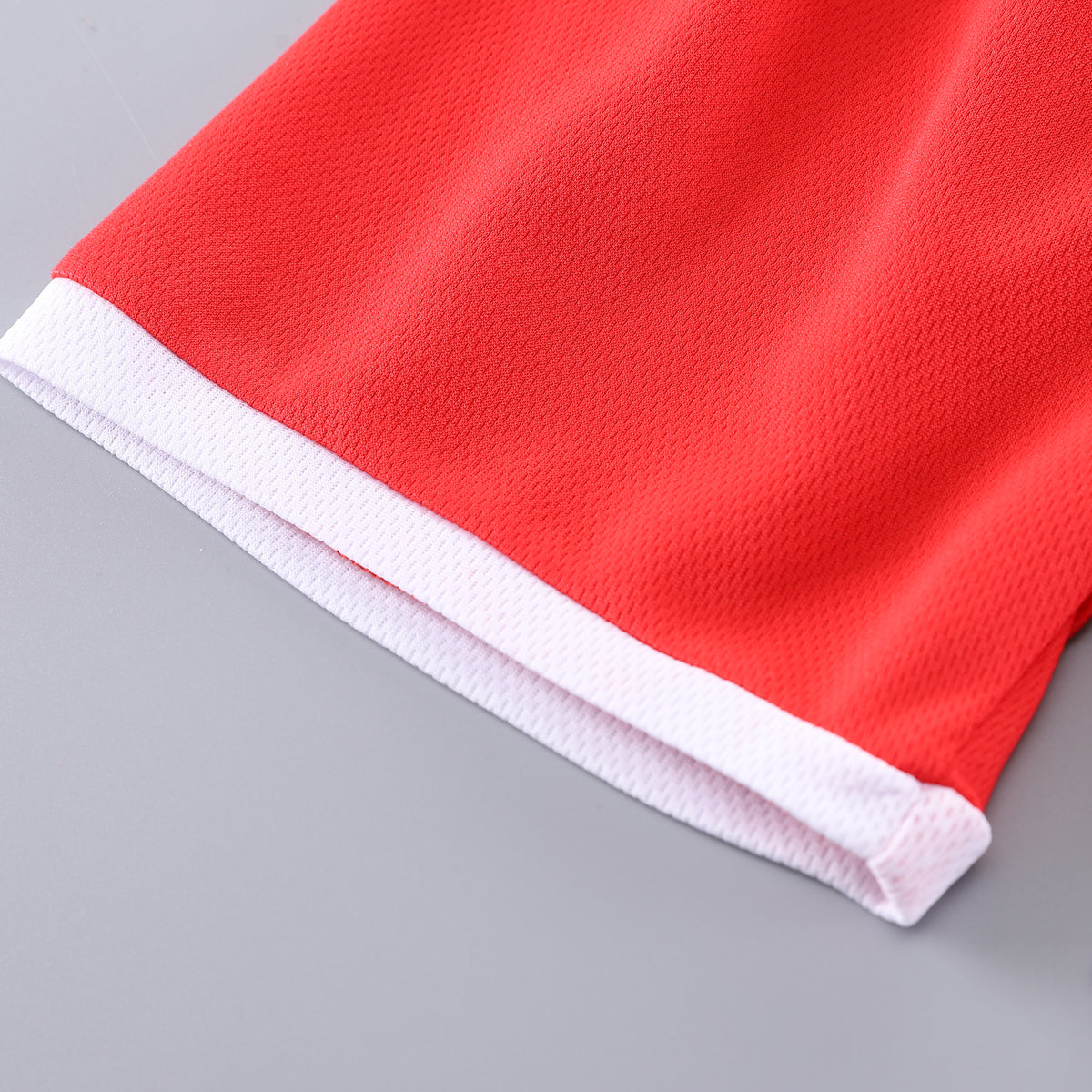 Boys Red & White Printed T-shirt with Shorts