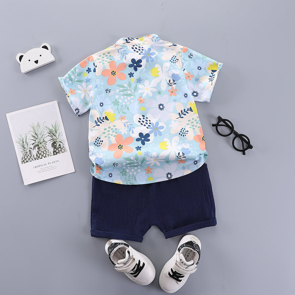 Boys Printed Shirt with Shorts