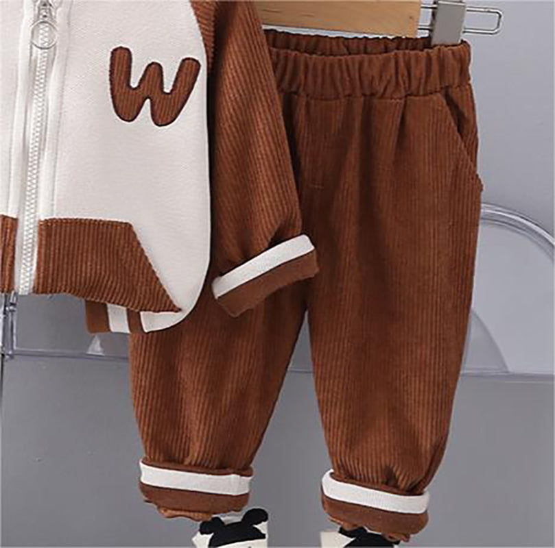 Kids Colourblocked Hood Pure Cotton Sweatshirt and Joggers