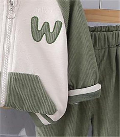 Kids Colourblocked Hooded Pure Cotton Top With Trousers