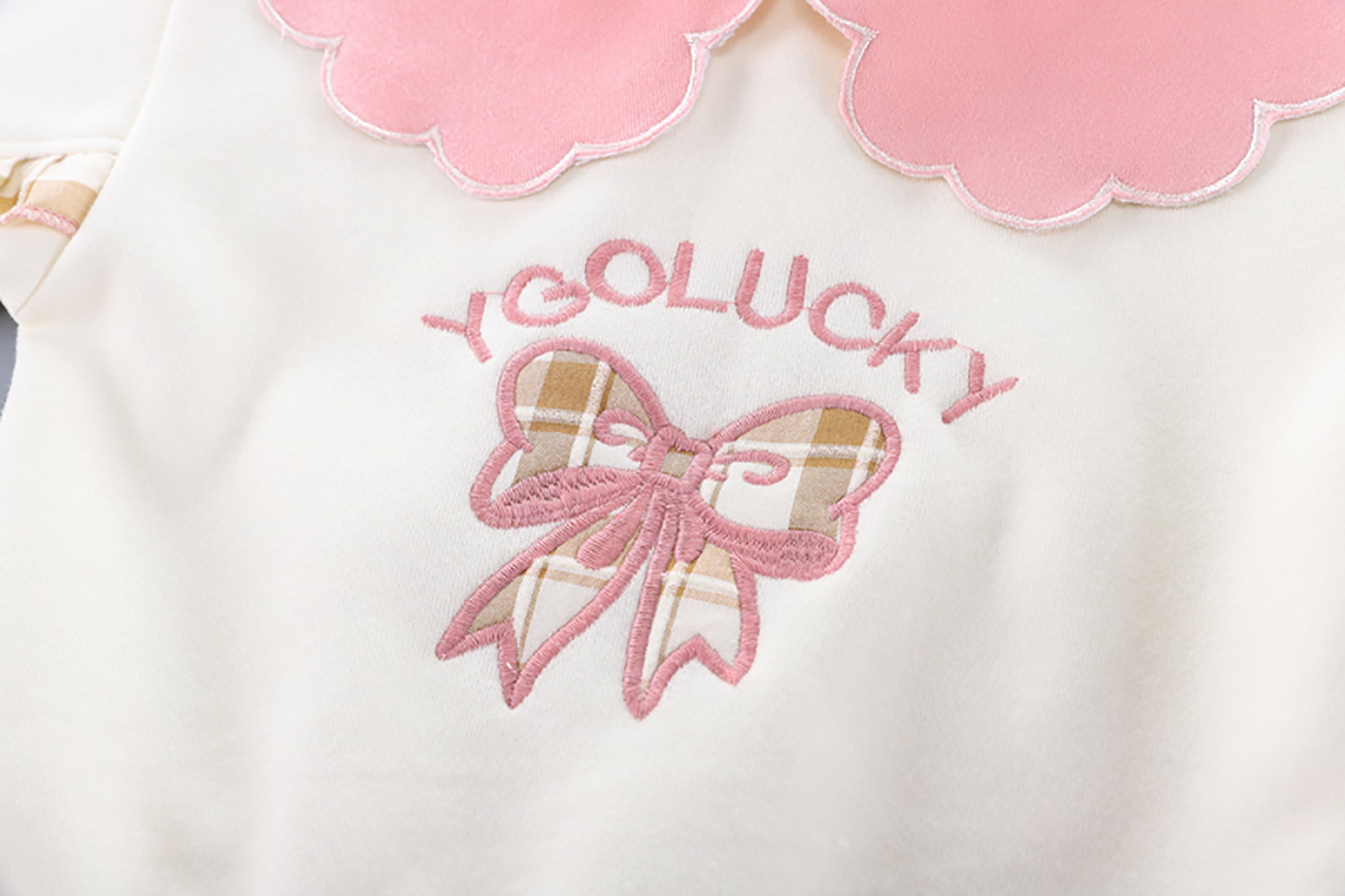 Kids Printed Peter pan Collar Top with Joggers