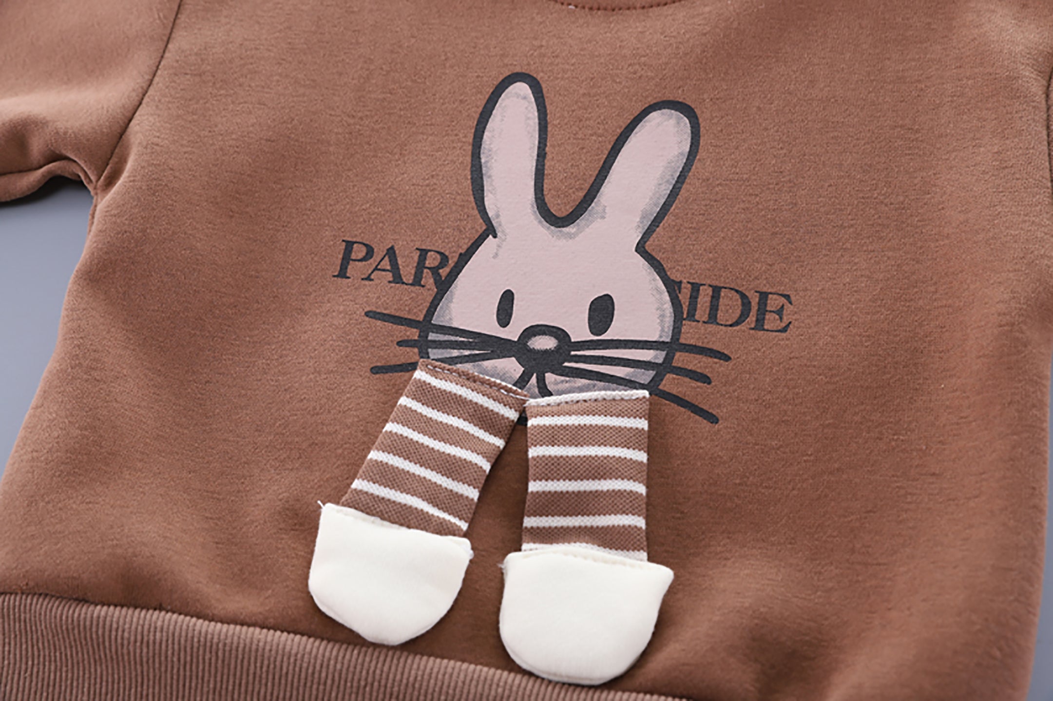 Kids Brown & White Printed Pure Cotton Top with Pyjamas