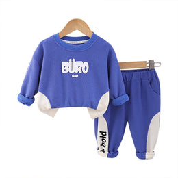 Kids Colourblocked Pure Cotton Sweatshirt with Trousers