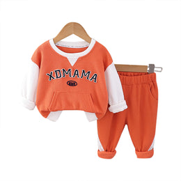 Kids Typography Printed Pure Cotton T-shirt with Trousers