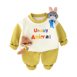 Kids Typography Printed Pure Cotton T-shirt with Shorts