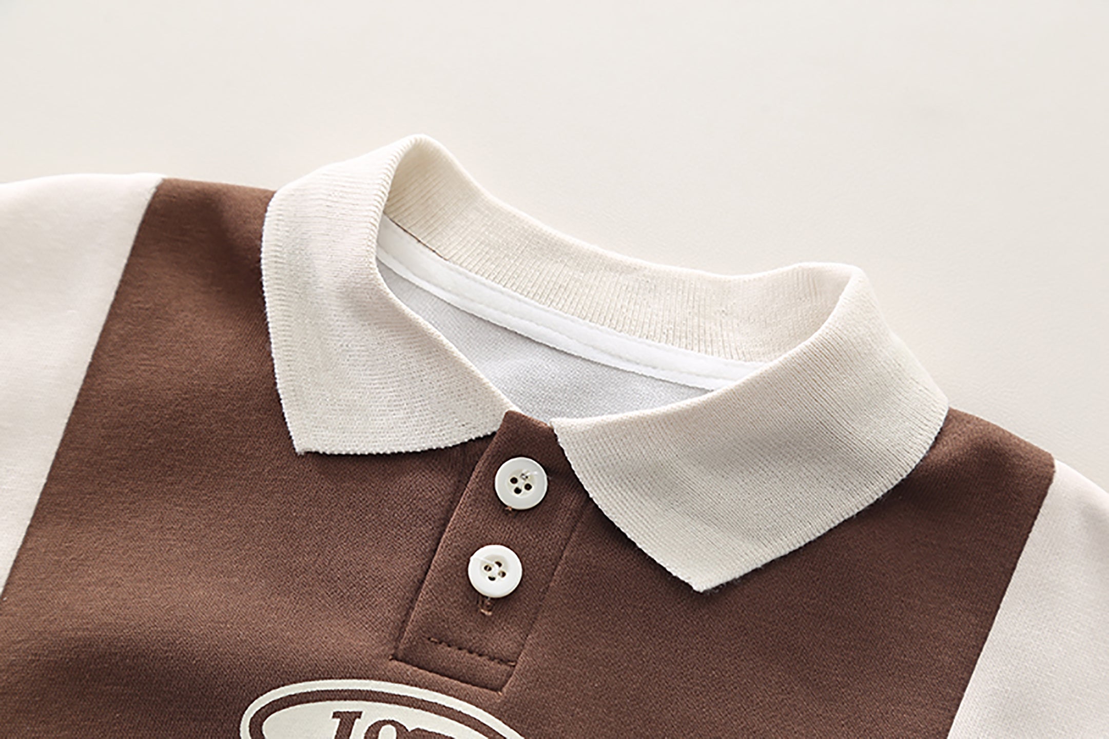 Kids Brown & White Colourblocked Pure Cotton Top with Trousers