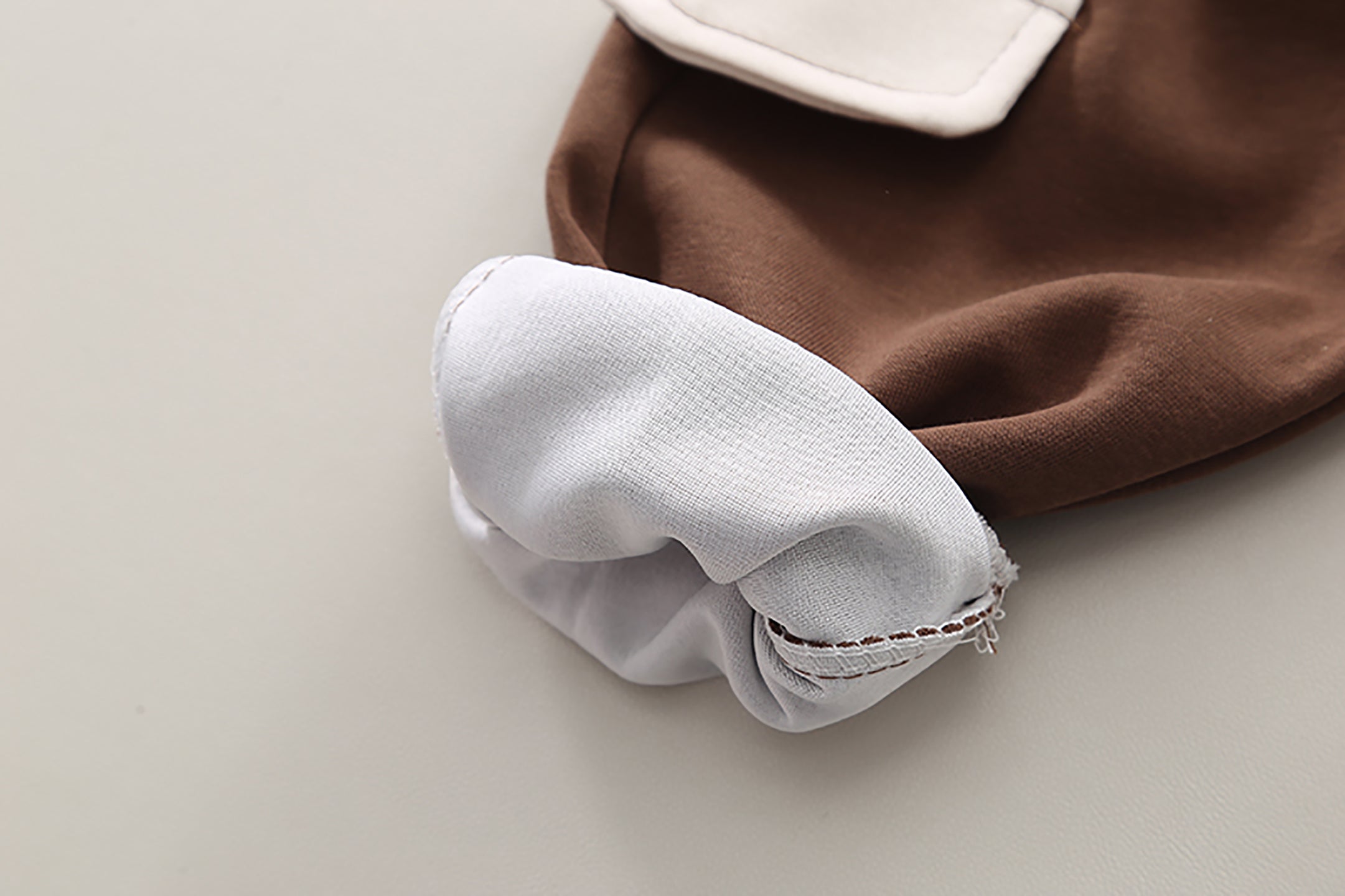 Kids Brown & White Colourblocked Pure Cotton Top with Trousers