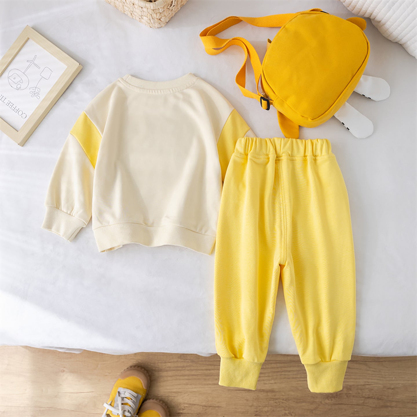 Kids Colourblocked Pure Cotton Top With Trousers