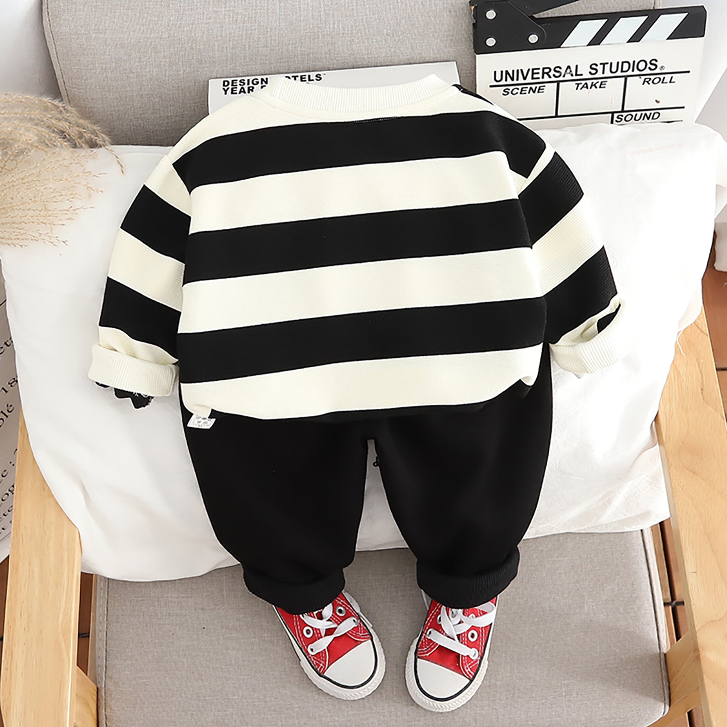 Kids Striped Pure Cotton Top With Trouser