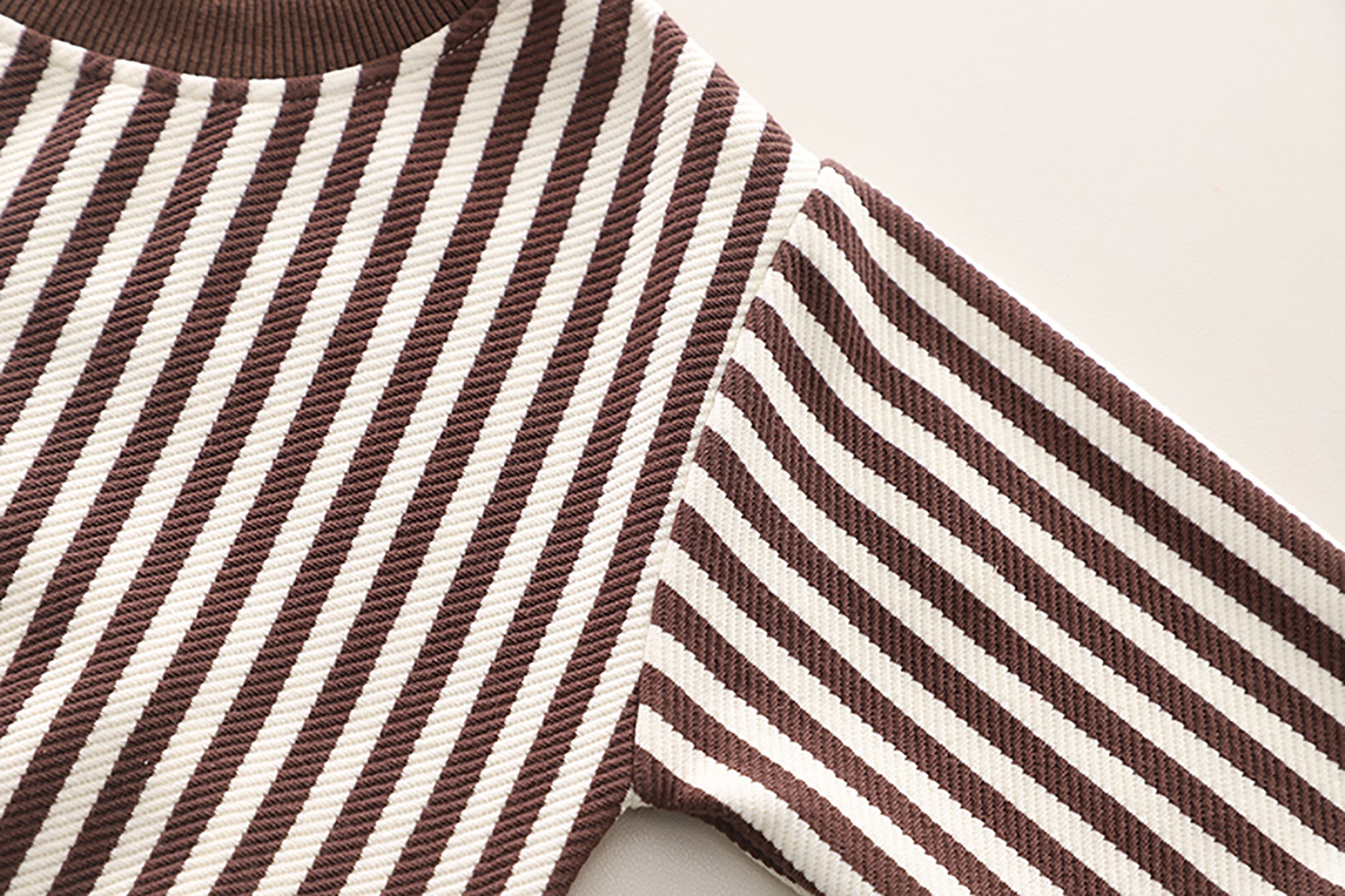 Kids Brown & Off White Striped Pure Cotton Top with Pyjamas