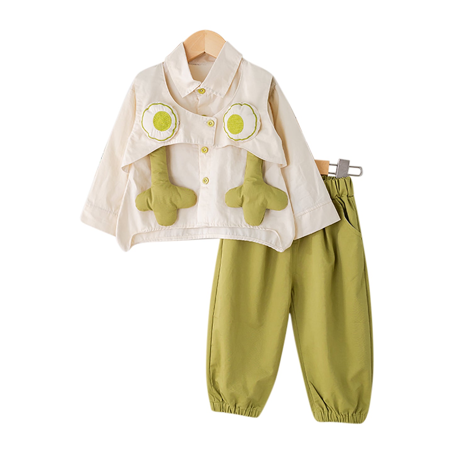 Girls Pure Cotton Top with Trousers