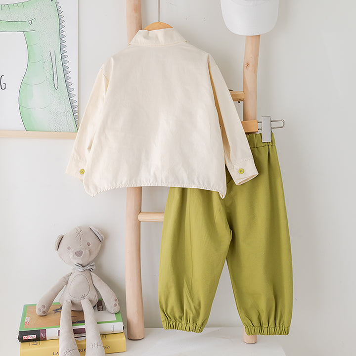 Girls Pure Cotton Top with Trousers