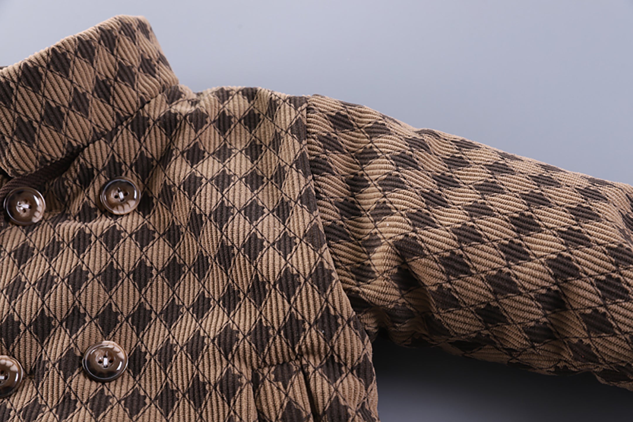 Kids Brown & Black Checked Pure Cotton Top & Joggers
