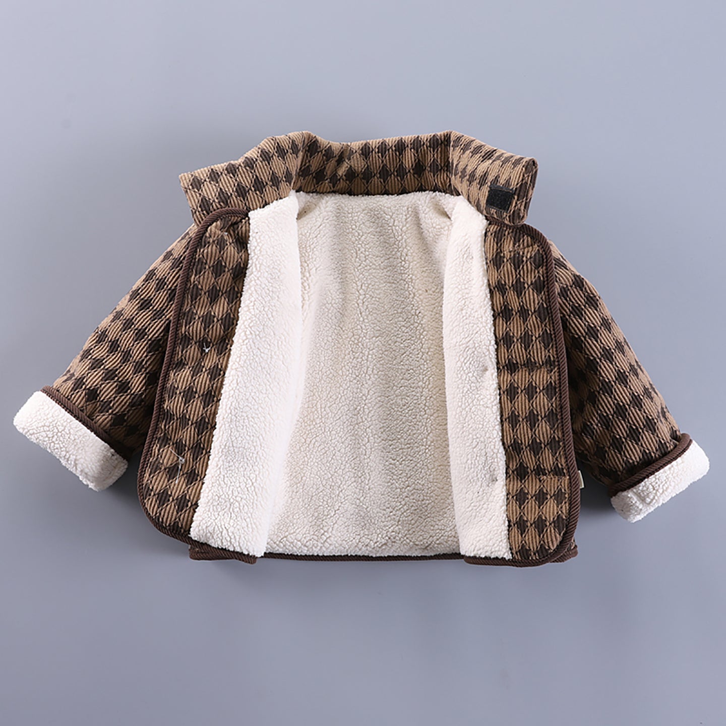 Kids Brown & Black Checked Pure Cotton Top & Joggers