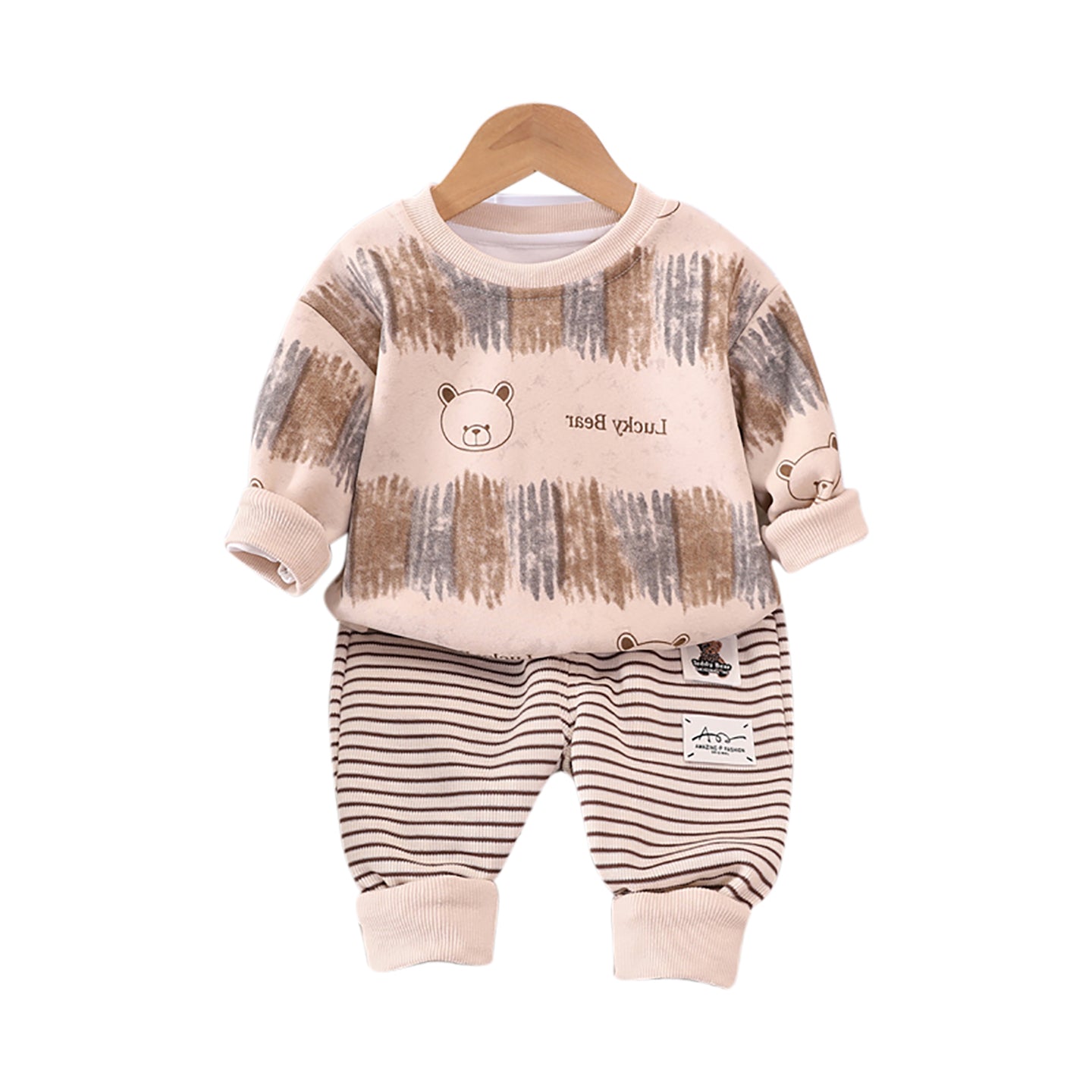 Kids Abstract Printed Pure cotton T-Shirt with Pyjama