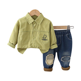 Kids Pure Cotton Shirt With Capris