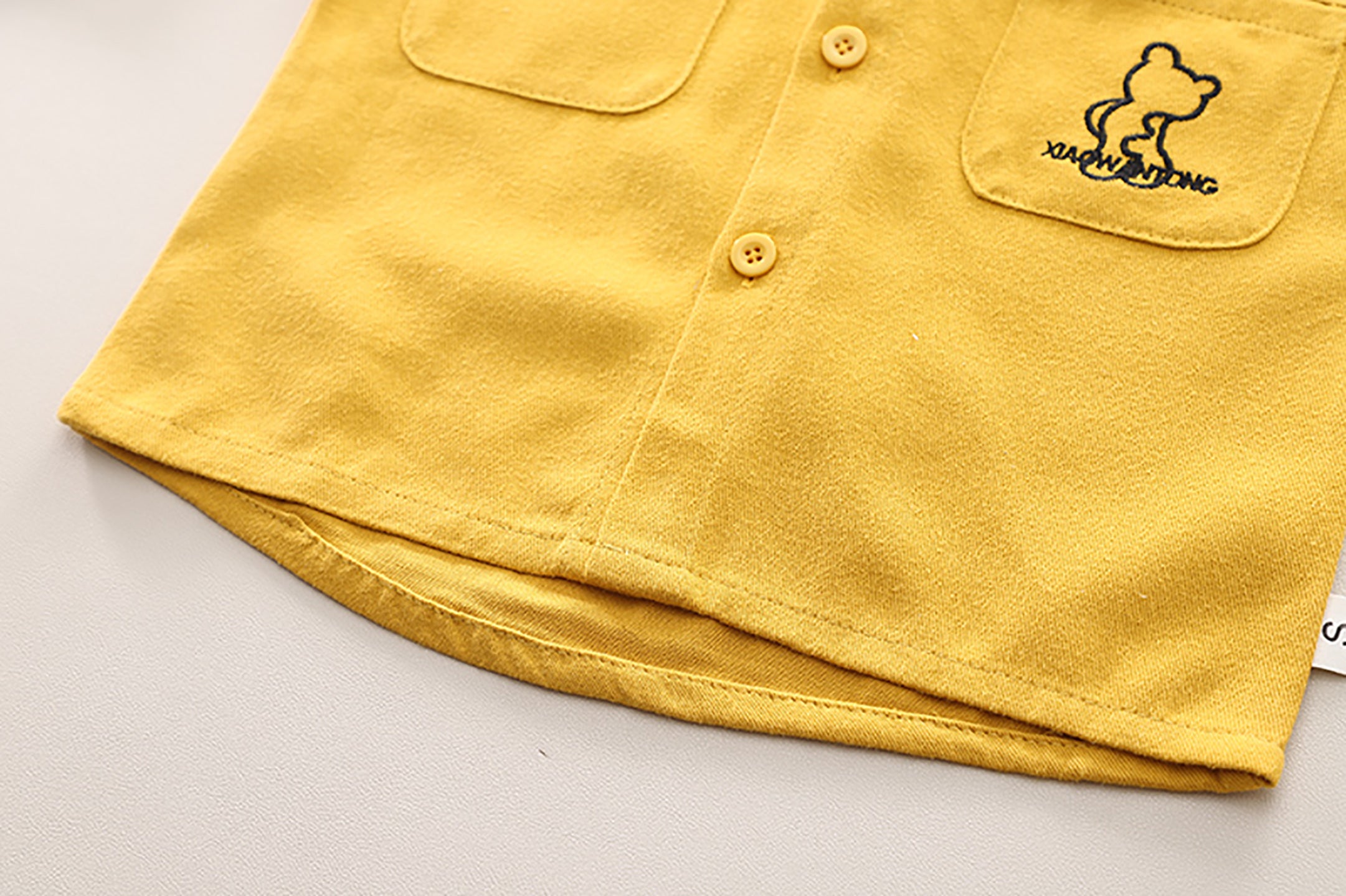 Kids Yellow & Blue Pure Cotton Shirt with Trousers