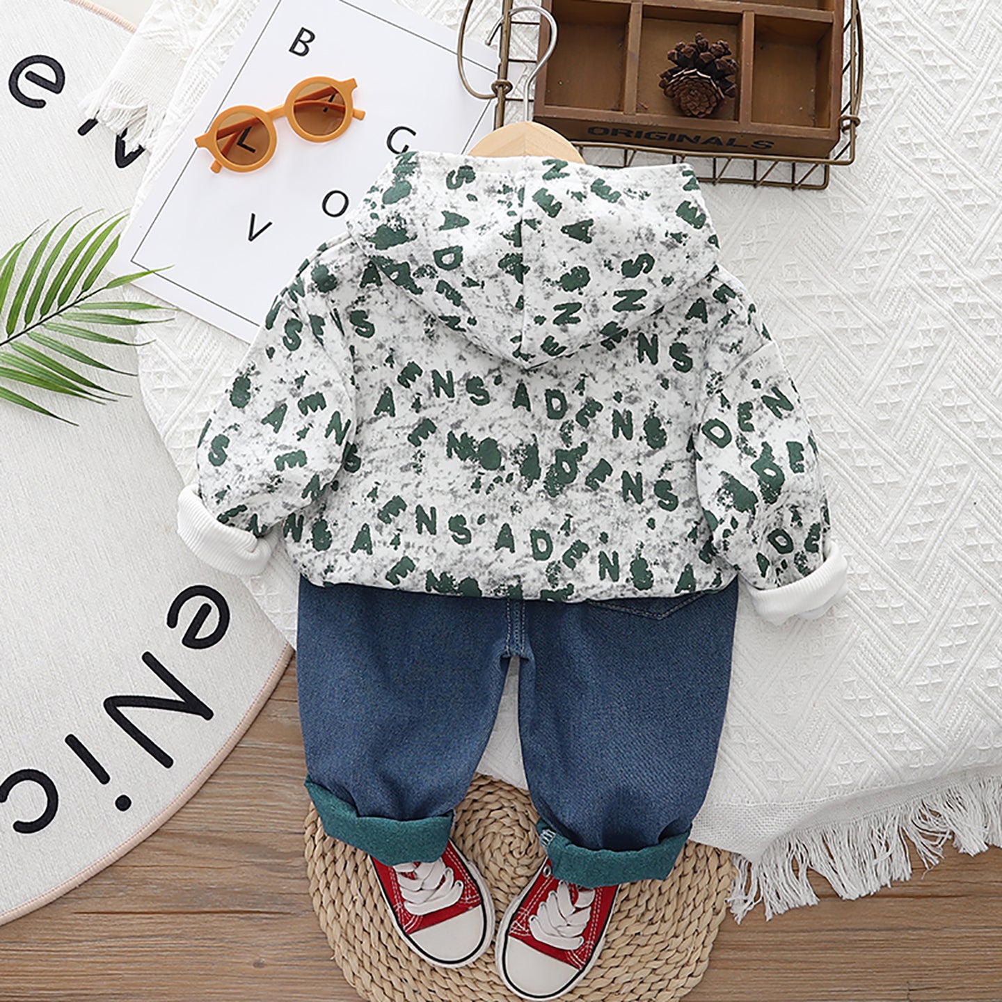 Kids Printed Pure Cotton Sweatshirt with Capris