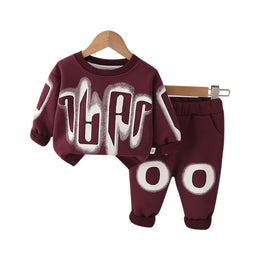 Kids Printed Pure Cotton Top With Trousers