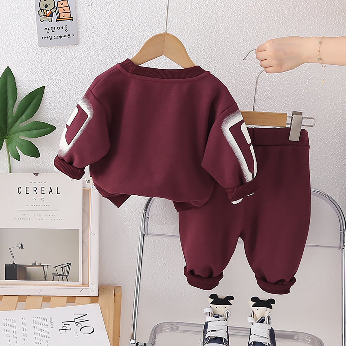 Kids Printed Pure Cotton Top With Trousers