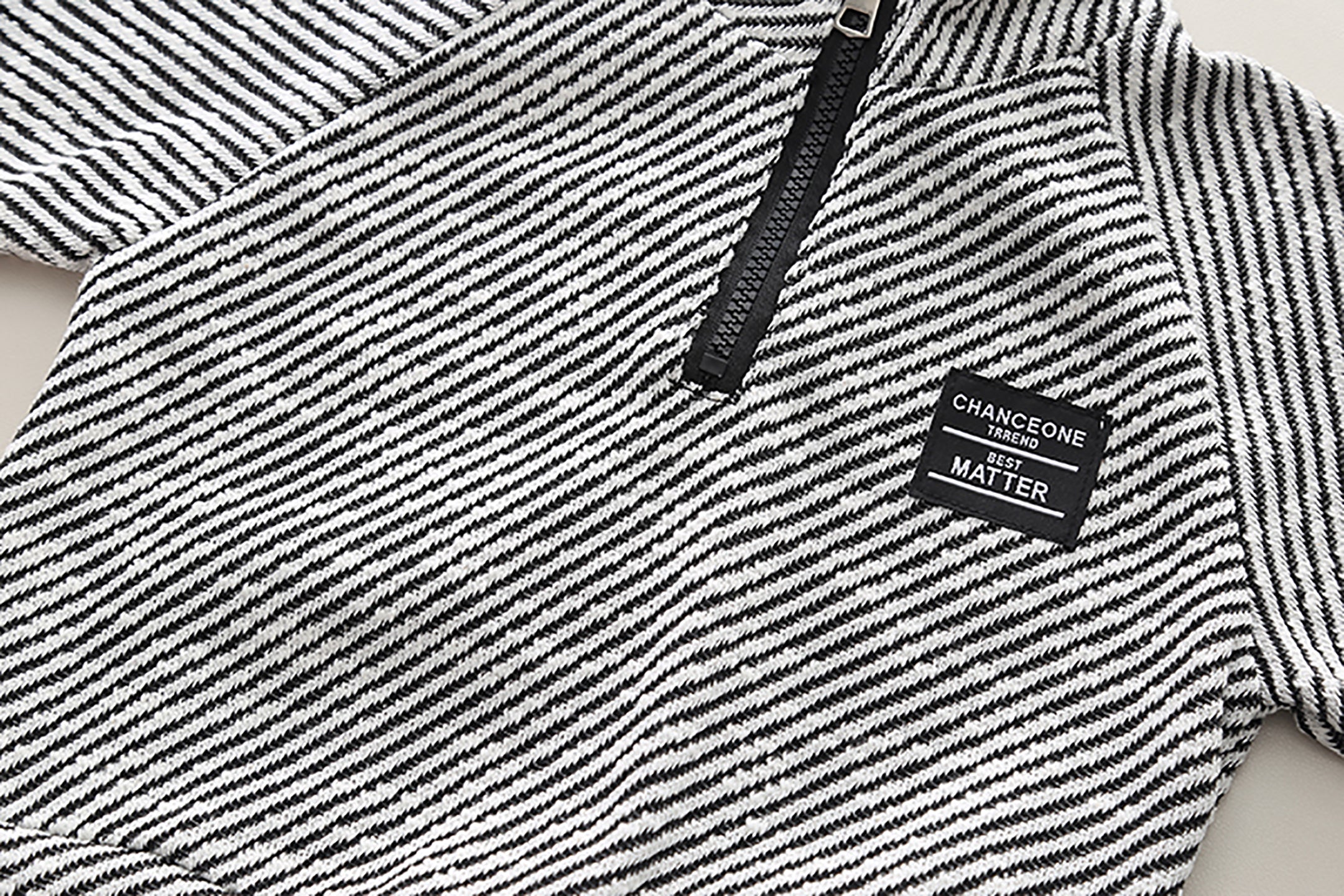 Kids Black & White Striped Pure Cotton Top with Pyjamas