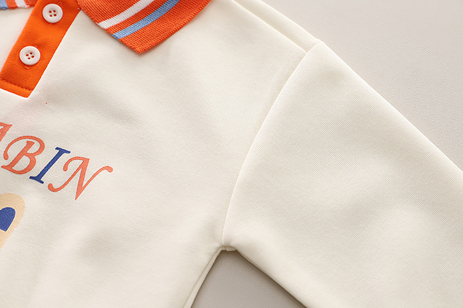 Kids Typography Printed Polo Collar Pure Cotton T-shirt with Trousers