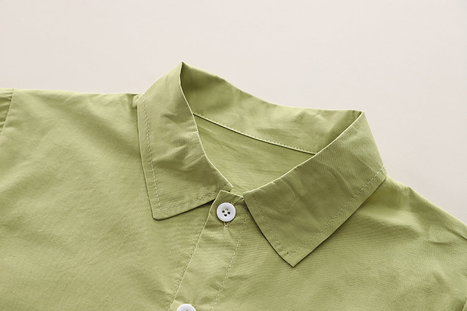 Kids Green & Black Pure Cotton Shirt with Trousers