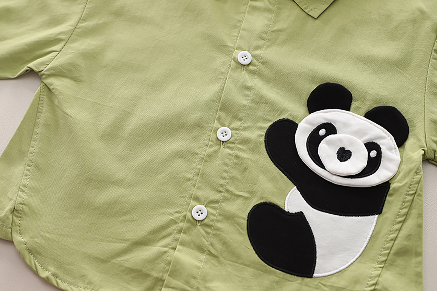 Kids Green & Black Pure Cotton Shirt with Trousers